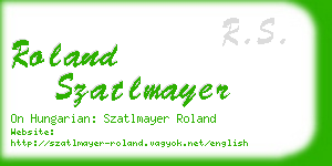 roland szatlmayer business card